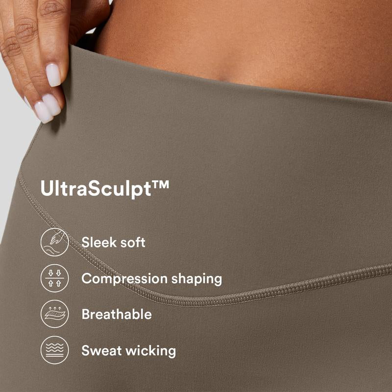 Ultrasculpt High Waisted Tummy Control Side Pocket Shaping Training Leggings 