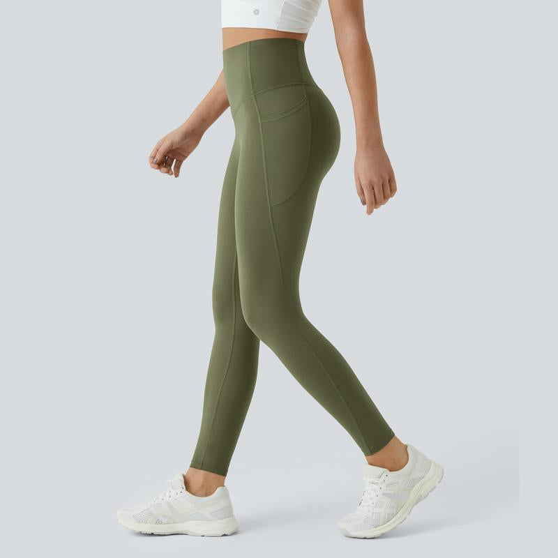 Ultrasculpt High Waisted Tummy Control Side Pocket Shaping Training Leggings 