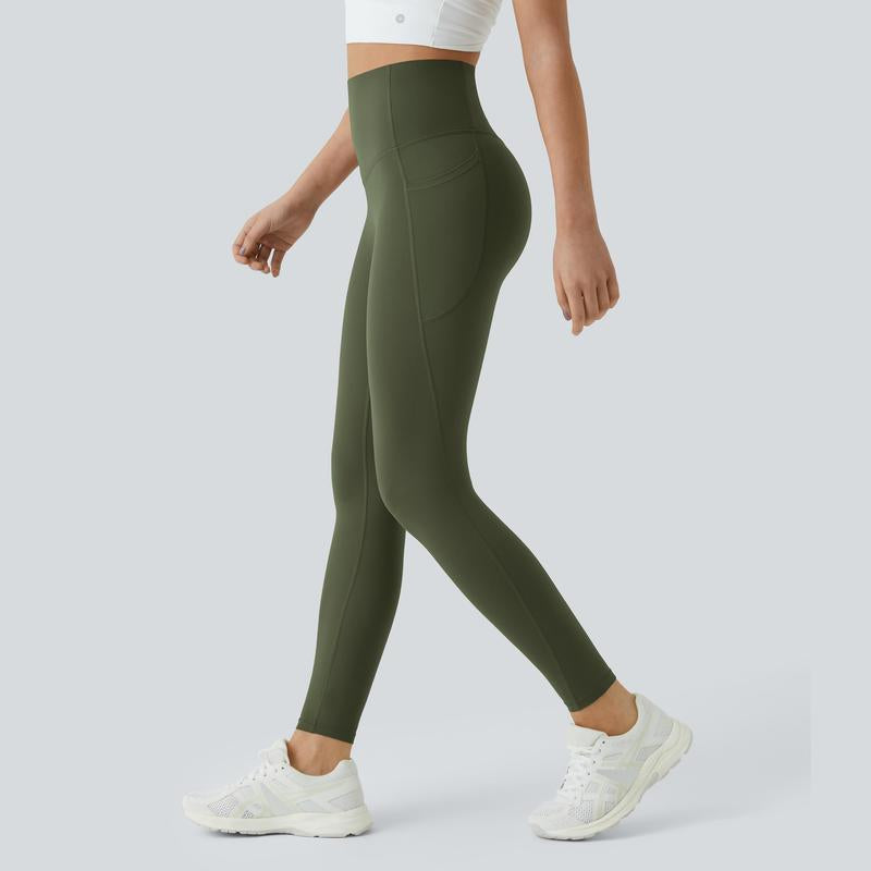 Ultrasculpt High Waisted Tummy Control Side Pocket Shaping Training Leggings 