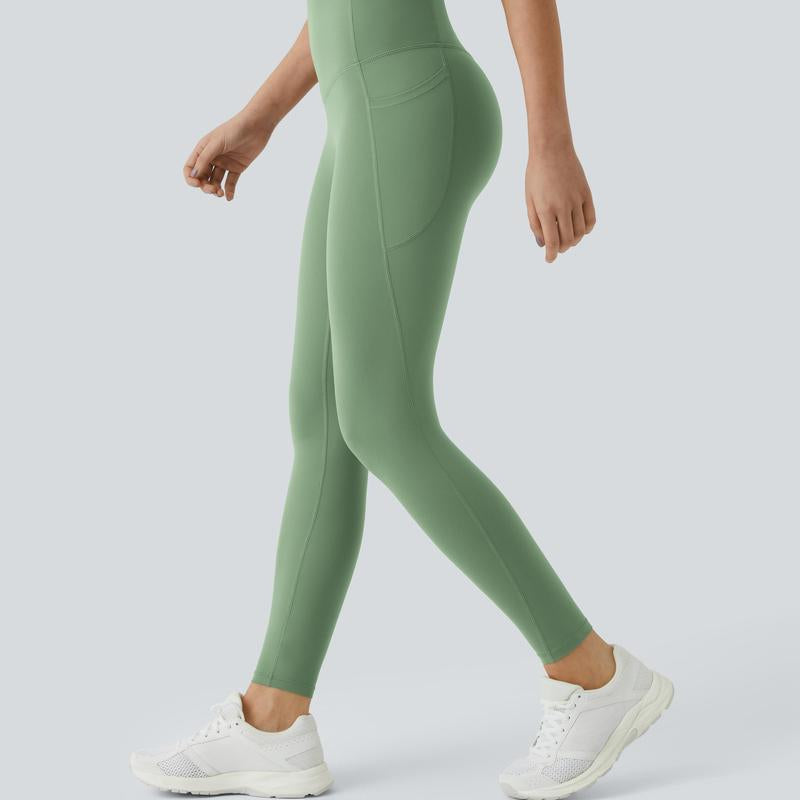 Ultrasculpt High Waisted Tummy Control Side Pocket Shaping Training Leggings 